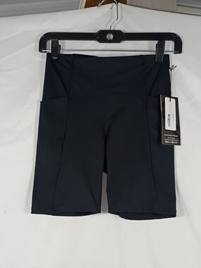 NWT Kyodan High Waisted Black Bike Shorts Compression Women's Size Small Workout